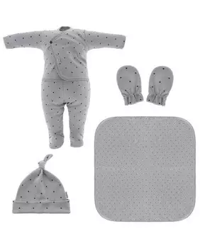 Впервые детский комплект из 5 предметов с маленькими звездочками Cambrass, серый