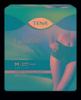 Впитывающее белье, средние 75-105 см, 9 шт. Tena Lady Pants Plus Noir