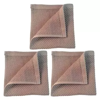 Впитывающие салфетки, 3 шт., удобные, легко сохнут, подвесная конструкция, водопоглощение, дышащие, чистый хлопок, вафельная сетка, полотенца для лица, хозяйственные товары-красные, размеры: L Stuttg, светло-коричневый