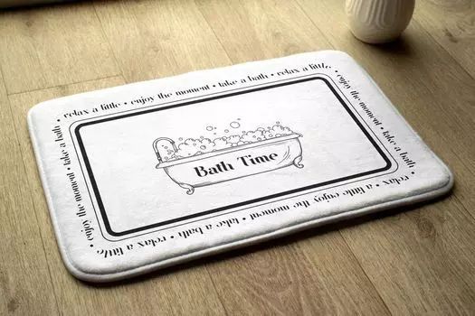 Впитывающий коврик для ванной - коврик для ванной - нескользящий коврик для ванны - 75 x 45 см - ванная комната с ванной tulup
