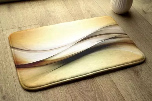 Впитывающий коврик для ванной — Коврик для ванной — Нескользящий коврик для ванной — 75 x 45 см — Золотая абстракция tulup