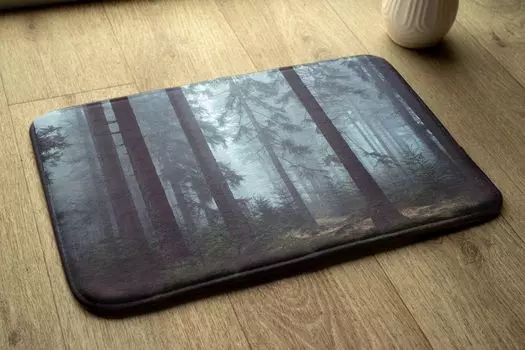 Впитывающий коврик для ванной — Коврик для ванной — Нескользящий коврик для ванной — 75 x 45 см — Forest Mist tulup