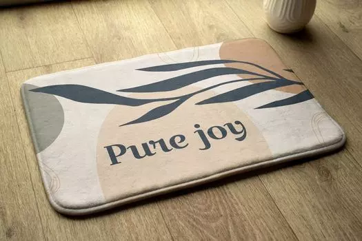 Впитывающий коврик для ванной — Коврик для ванной — Нескользящий коврик для ванной — 75 x 45 см — Листья растений tulup