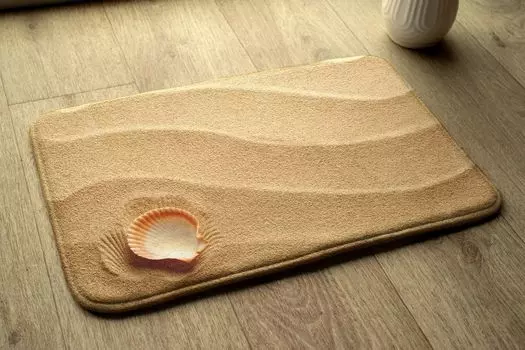 Впитывающий коврик для ванной - коврик для ванной - нескользящий коврик для ванной - 75 x 45 см - песчаный пляж tulup