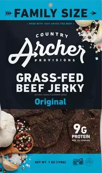 Вяленая говядина травяного откорма - 7 унций Country Archer Jerky Co.