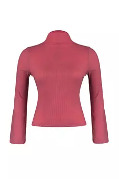 Вязаная блузка с воротником «Пыльная роза» Trendyol, розовый