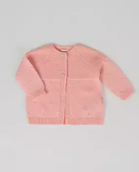 Вязаная детская кофточка NANOS, розовый