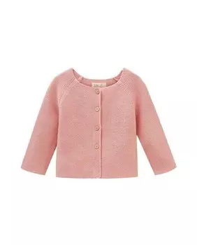 Вязаная детская кофточка с деревянными пуговицами Dadati, розовый