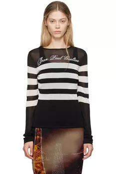 Вязаная фирменная тельняшка Marinire с длинным рукавом Jean Paul Gaultier, мультиколор