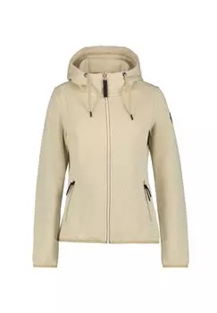 Вязаная флисовая куртка Адриан, манжеты на резинке, быстросохнущая, женская ICEPEAK, желтый