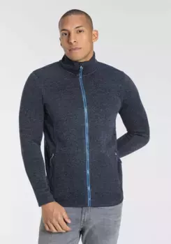 Вязаная флисовая куртка Killtec, без капюшона, с воротником стойкой, синий