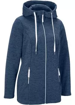 Вязаная флисовая куртка на флисовой подкладке тедди Bpc Bonprix Collection, синий