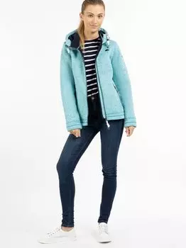 Вязаная флисовая куртка Schmuddelwedda, бирюзовый