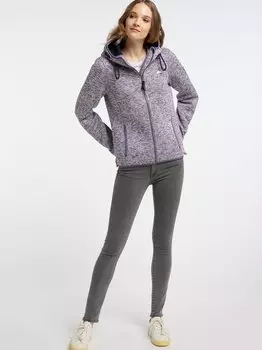 Вязаная флисовая куртка Schmuddelwedda, фиолетовый