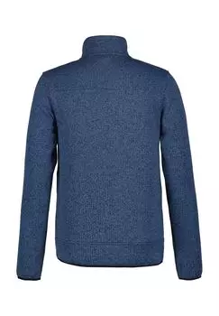 Вязаная флисовая куртка, воротник стойка, нагрудный карман, мужская ICEPEAK, синий