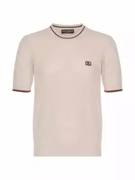 Вязаная футболка Dolce&Gabbana, бежевый