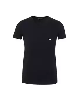 Вязаная футболка Emporio Armani, черный