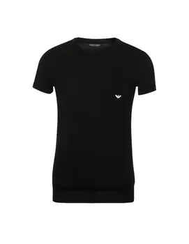 Вязаная футболка Emporio Armani, черный