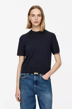 Вязаная футболка из мериносовой шерсти Arket, синий