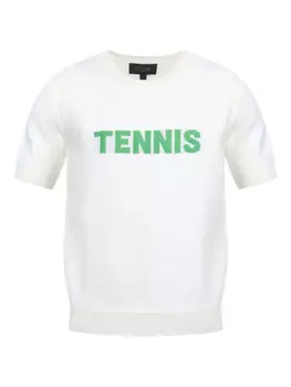 Вязаная футболка Lacoste, белый