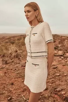 Вязаная футболка Марго Forever New, белый