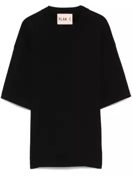 Вязаная футболка Plan C, черный