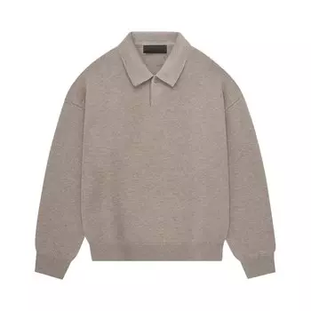 Вязаная футболка-поло Fear of God Essentials Core Heather