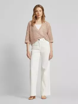 Вязаная футболка с ажурным узором MORE