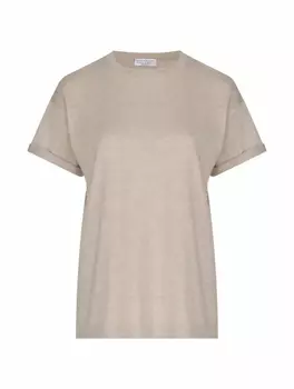 Вязаная футболка с люрексом Brunello Cucinelli