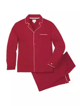 Вязаная хлопковая пижама Pima Petite Plume, цвет bordeaux