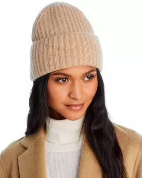 Вязаная кашемировая шапка Vince, цвет Tan/Beige
