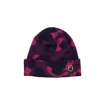 Вязаная кепка BAPE Color Camo, Фиолетовый