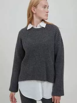 Вязаная кофта B.Young, серый