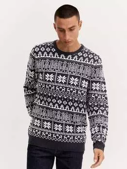 Вязаная кофта Blend, синий