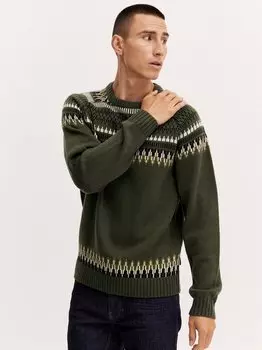 Вязаная кофта Blend, зеленый