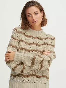 Вязаная кофта Fransa, бежевый