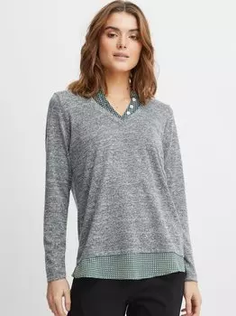 Вязаная кофта Fransa, серый