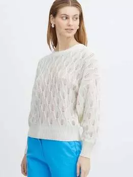 Вязаная кофта Ichi, бежевый