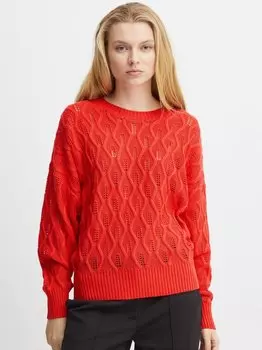 Вязаная кофта Ichi, красный