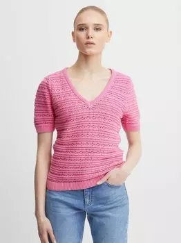 Вязаная кофта Ichi, розовый