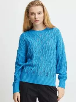 Вязаная кофта Ichi, синий