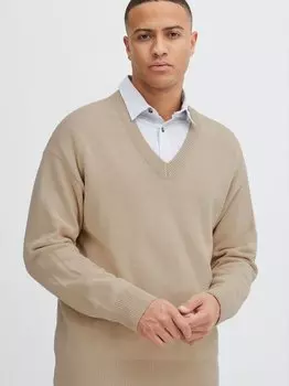 Вязаная кофта Solid, бежевый