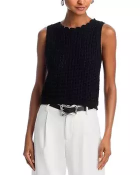 Вязаная крючком майка FRAME, черный