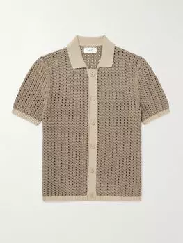 Вязаная крючком рубашка из органического хлопка MR P., серо-коричневый