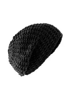 Вязаная крючком шапка-бини большого размера Tarjane, черный