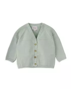 Вязаная куртка для мальчика на пуговицах Knot, светло-зеленый