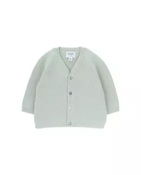 Вязаная куртка для мальчика на пуговицах Knot, зеленый