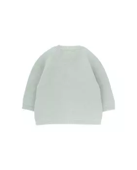 Вязаная куртка для мальчика на пуговицах KNOT, зеленый