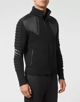 Вязаная куртка на молнии Тигр Plein Sport, черный