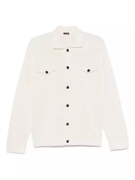 Вязаная куртка-рубашка Kiton, белый